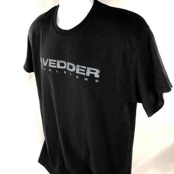 VEDDER HOLSTERS Shirt Mens Large Black Firearms Military Law Enforcement Tee - Picture 4 of 10